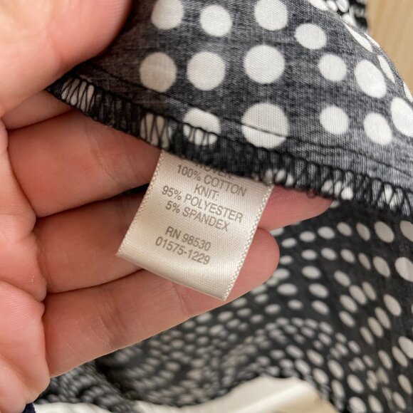 CJ Banks Black Print Top Size 1x - Picture 5 of 6